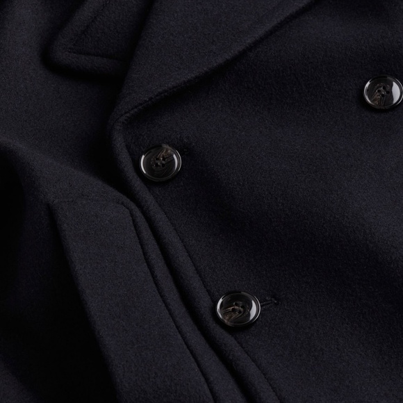 H&M Premium Selection oversize Navy Coat - Picture 3 of 9